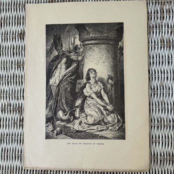 Other - Maid Of Orleans Joan Of Arc 1882 Antique Engraving Print 8x11